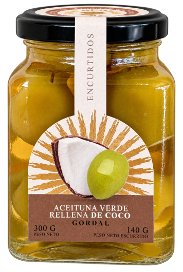 Aceituna Verde Gordal Rellena de Coco
