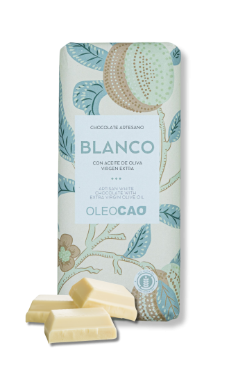 Chocolate blanco artesano con aceite de oliva virgen extra