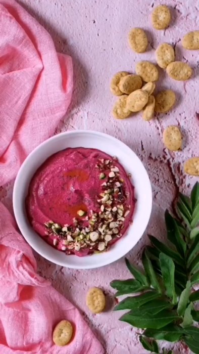 Crema de feta con remolacha
