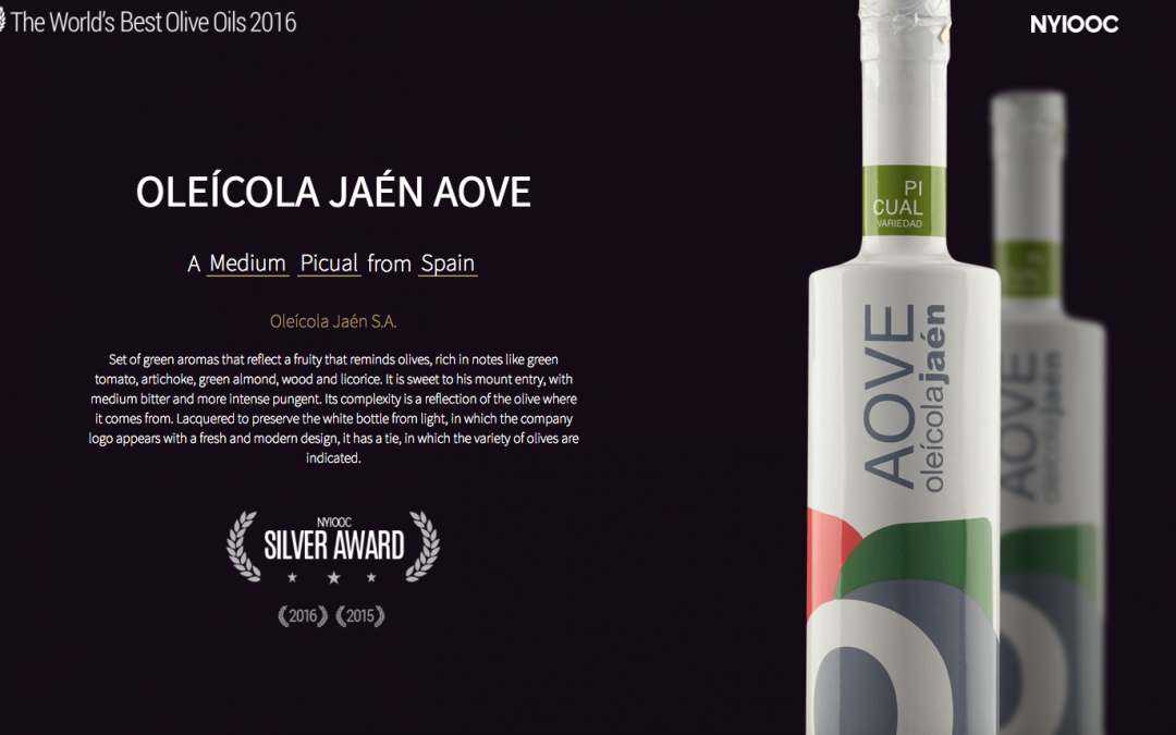 Oleícola Jaén AOVE premiado en Estados Unidos