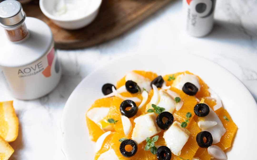 #REMOJÓN ANDALUZ: ENSALADA DE BACALAO Y NARANJA CON AOVE FRANTOIO