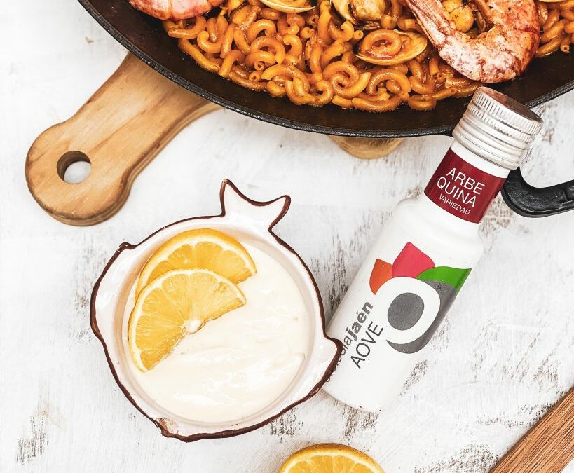 Fideuá de marisco con Alioli de AOVE Arbequina