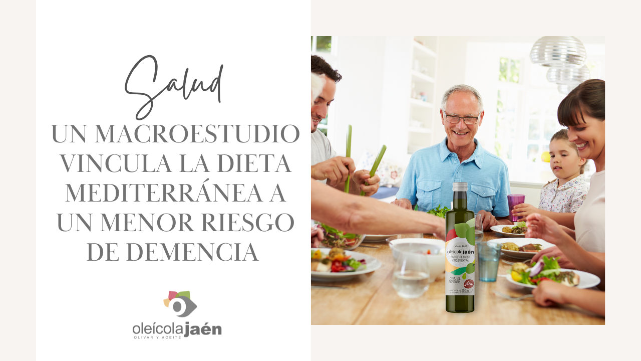 Un macroestudio vincula la dieta mediterránea a un menor riesgo de demencia
