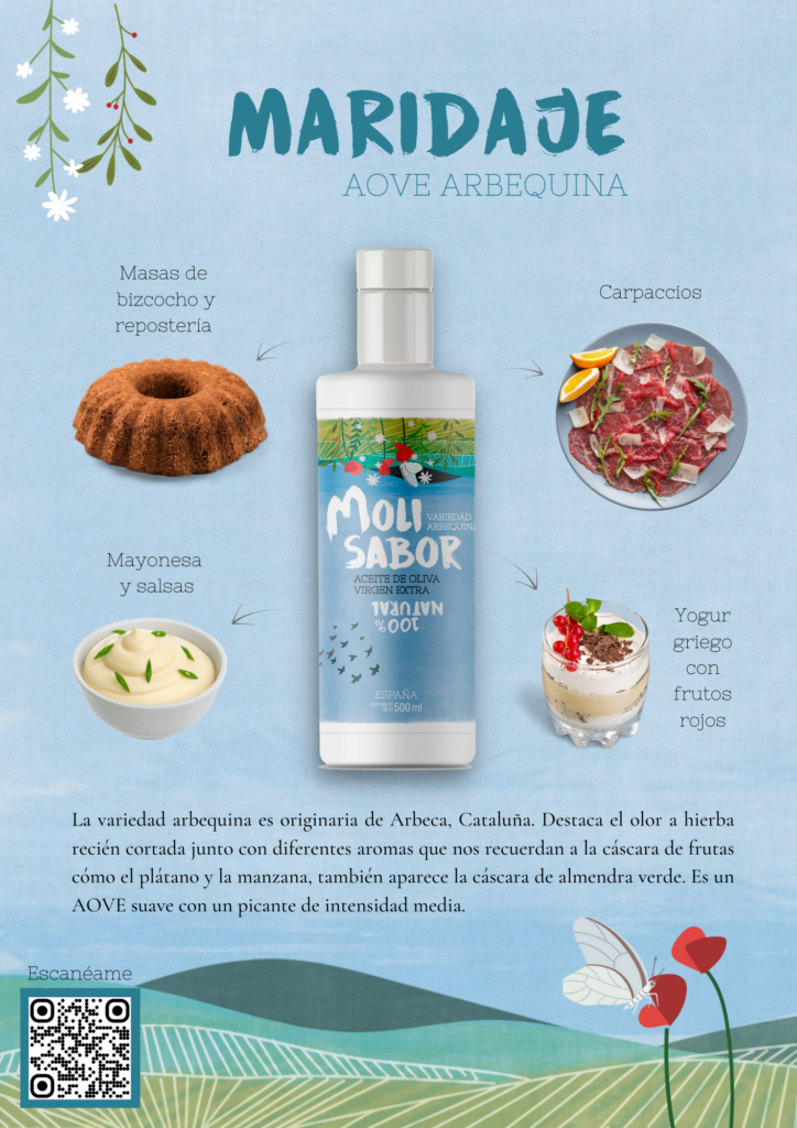 maridar tus platos con AOVE Arbequina